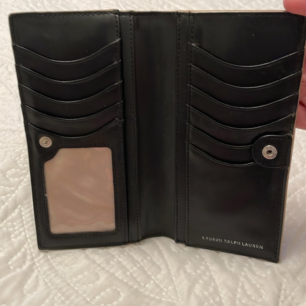 Lauren Ralph Lauren Cow Leather Long Bifold Wallet - Picture 5 of 17